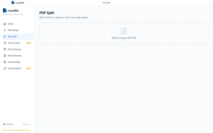 PDF Split screenshot